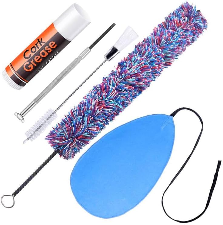 Niantime Flute Care Cleaner Kit with Cork Grease,Multifunctional Cleaning Brush, Cotton Cleaning Brush, Swab and Screw, Flute Cleaning Kit for Base Maintenance - Image 1